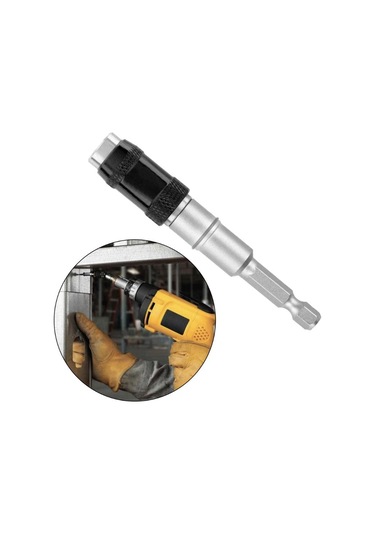 Konesam Stainless Steel 1/4" Hex Shank 87mm Manyetik Somun Bit Tutucu - Elektrik Matkap Vidalama Çevirici Uzatma Kolu