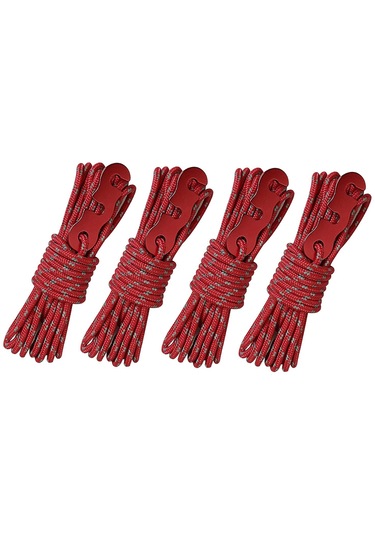 Suntek 4x Kamp Çadır Kordonları Yürüyüş Piknik Kırmızı Kırmızı