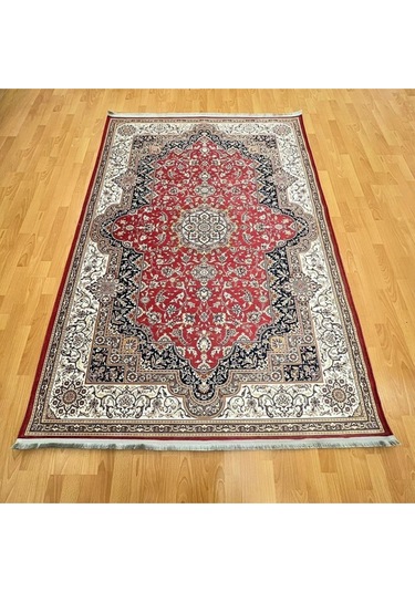Tebriz Esintili Bitkisel Motifli 160 X 230 Dijital Baskı Halı Bordo
