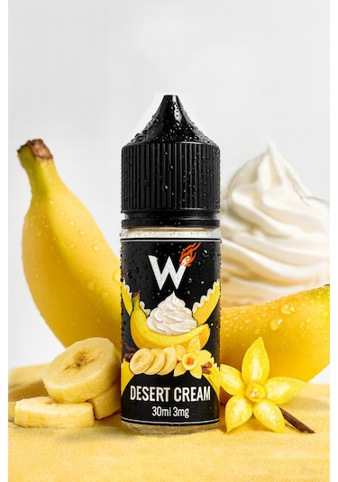 Desert Cream - Premium Aroma 30ml - Muz, Vanilya, Karamel - Likit Tatlandırıcı