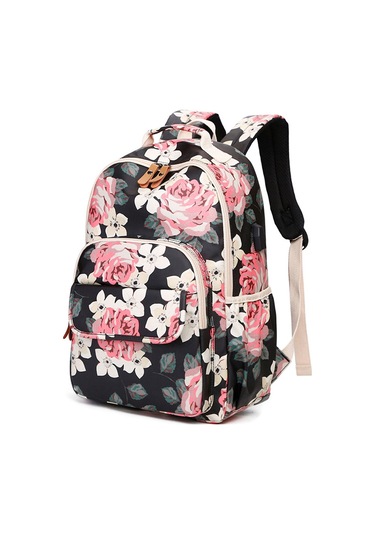 Çiçek Sırt Çantası Kadın Ortaokul Öğrencisi Okul Çantası Bilgisayar Bayan Çantası Büyük Kapasiteli Diğer
