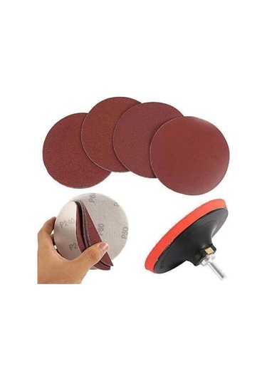 Ugr Cırt Zımpara Seti Matkap Aparatı Gözlük 115 Mm 8 Parça