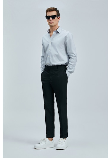 Lufian Danıel Erkek Basic Gömlek Regular Fit Gri Gri 111010633100150 Gri