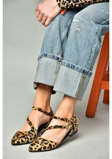Fox Shoes Leopar Kadın Babet D726016902 LEOPAR Leopar