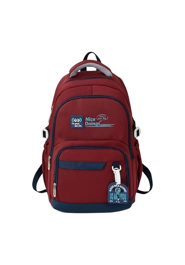 Perfect Yeni Moda Sırt Çantası Ortaokul Lise Öğrencisi Okul Çantası Kırmızı