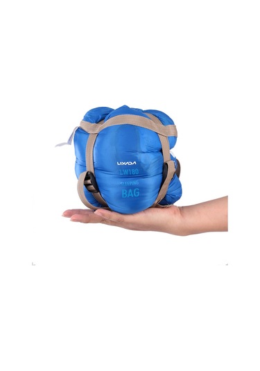 Lixada 190 75cm Açık Zarf Uyku Tulumu Kamp Seyahat Mavi