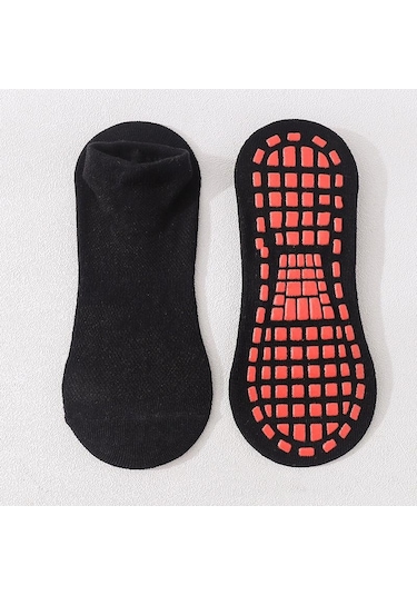 Siyah Tutkal Nokta Kaymaz Çorap Kavrama Çorap Kaymaz Yoga Ev Terlik Çorap Yastıklı Taban Çorap Erkekler Kadınlar İçin Siyah