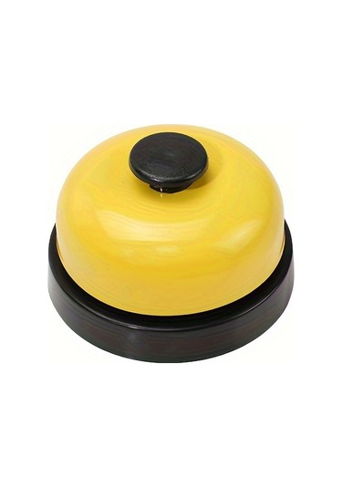 1 Adet Renkli Metal El Zili Sarı