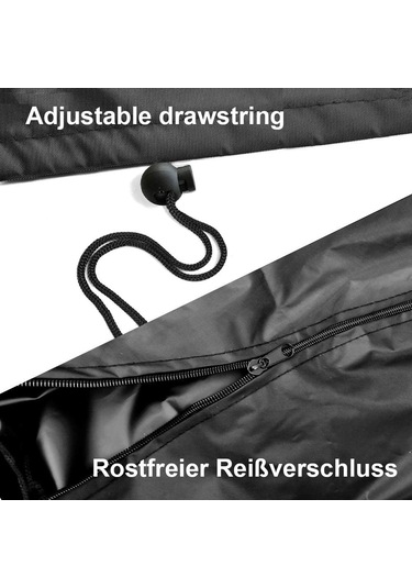 Geeksen Siyah 210d Oxford Kumaş Şemsiye Kılıfı - Güneş Engeli Ve Toz Koruyucu, Güneşten Koruma İşlevi