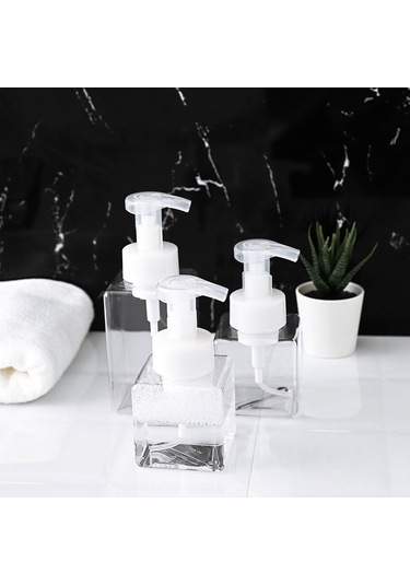 2 Adet Taşınabilir Köpük Şişe Sıvı Sabun Şişeleme Şampuan Losyon Duş Pompası Dispenser Konteyner