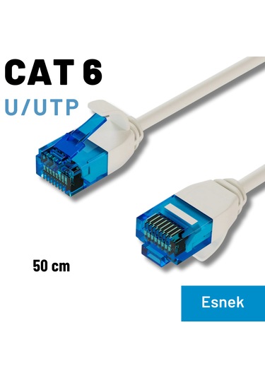 Irenıs Cat6 U/utp Esnek Kablo, 50 Cm, Beyaz