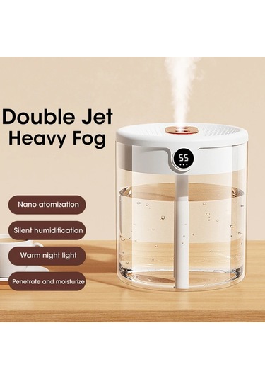 Myinkai Yeni 2l Çift Sprey Nemlendirici Usb Büyük Kapasiteli Ev
