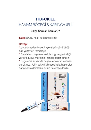 Fibrokill Karınca Ve Hamam Böceği Jeli 5gr