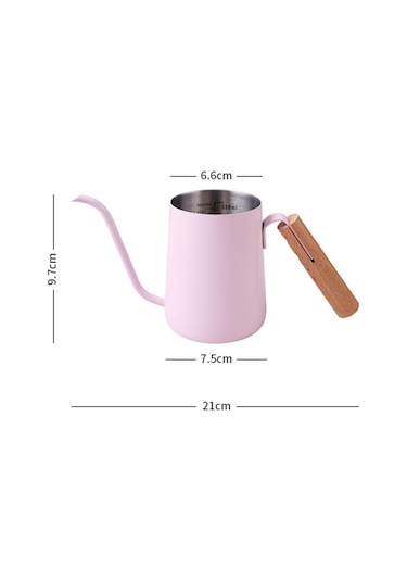 Suntek Pour Over Kettle Paslanmaz Akış Ağızlı Pembe Pembe