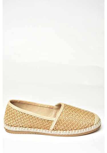 Fox Shoes D280250017 Vizon Hasır Kadın Ayakkabı Vizon-hasir