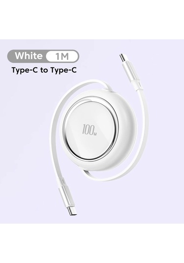 Crouch100/240w Pd Usb-c Geri Çekilebilir Hızlı Şarj Kablosu Iphone Uyumlu 15 Huawei Xiaomi Samsung Macbook Chınagrey1.5m