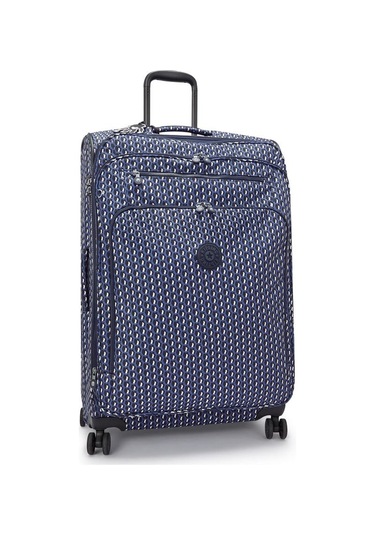 Kıplıng New Youri Spin L Büyük Boy Tekerlekli Valiz Desenli 3d K Blue Mavi