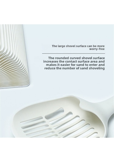 Mufunye Kalınlaştırılmış İçi Boş Kedi Kumu Kepçesi Evcil Hayvan Kum Kabı Temizleme Malzemeleri