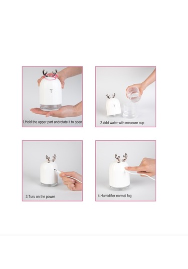 Sevimli Hava Nemlendirici Buhar Makinesi Lovely Humidifier Led Iş