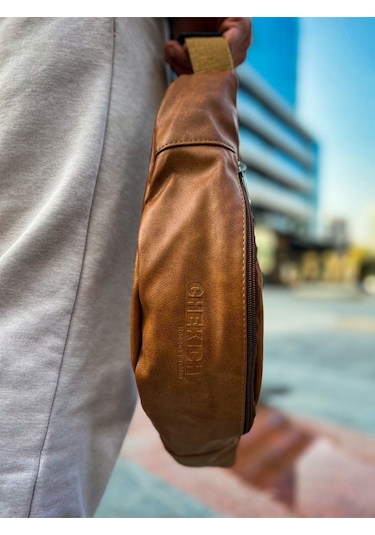 Cnt010 Cilt Deri Erkek Çapraz Çanta Taba Standart Çok Renkli