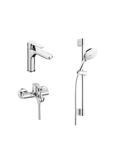 A5da509c0k L20 3lü Banyo Seti Krom