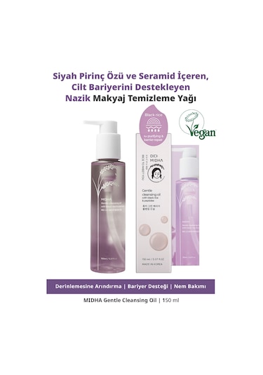 Midha Gentle Cleansing Oil Black Rice & Peptides 150 ML