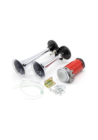 Springsun 12v Çift Trompetli Elektrikli Hava Klarneti, 130db Yüksek Ses, Araç Ve Gemi Uyarı Sistemi, Dayanıklı Çinko Alaşımlı