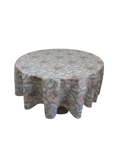 Panama Keten(Sıvı İtici ,Leke Tutmaz) Kumaş,Yuvarlak Yemek Masası (464923188)