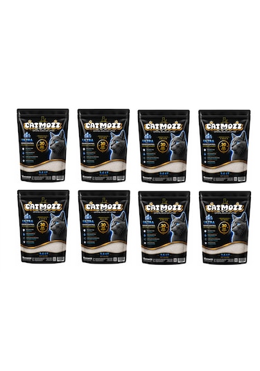 Catmozz Premium Krsital Silika Kedi Kumu 8'li 3.6 L