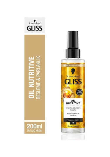 Gliss Oil Nutritive Sıvı Saç Kremi 6 x 200 ML