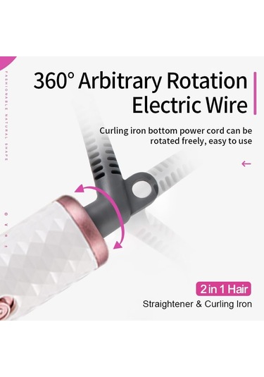 Saç Kıvırma Makinesi, Kıvırma Çubuğu, Düzleştirici Kıvırma Makinesi, Seyahat Kıvırma Makinesi Kıvırma Makinesi, Düzleştirme Veya Kıvırma İçin Her Yerde Kullanmanıza Olanak Tanır En Iyi Kalite Beyaz