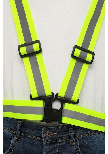 Uniprom Yüksek Görünürlüklü Reflektörlü Ikaz Yeleği, Motorsiklet Motor Bisiklet Scooter Yeleği Neon Sarı