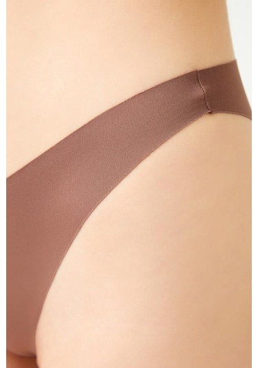 Lazer Kesim Kadın Brezilya Külot 3'lü Paket-3 Çok Renkli 4 Çok Renkli