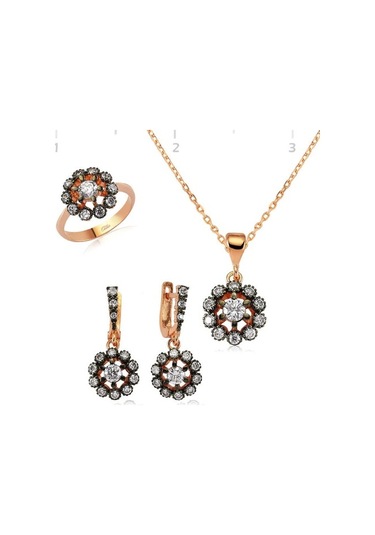 Gümüş Elmas Model Çiçek Kadın Set (77923312)