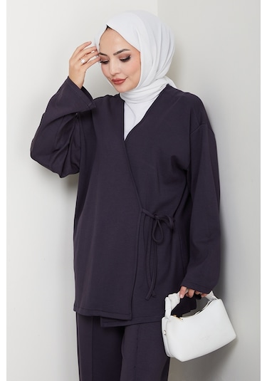 Kimonolu Oysho İkili Takım 1623 - Antrasit Antrasit