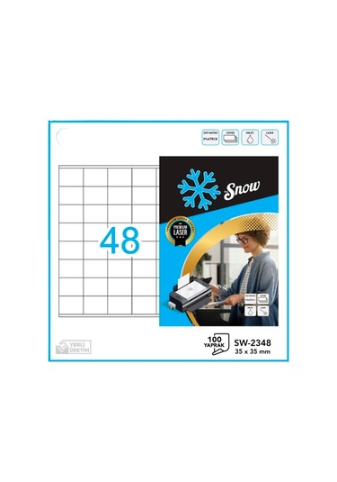 Snow Sw-2348 Snow A4 Lazer Etiket 35 x 35 MM