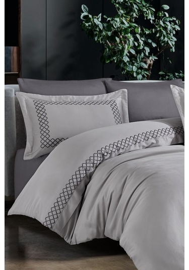 Nazik Home Dolce Gri-Antrasit Nevresim Takımı Çk
