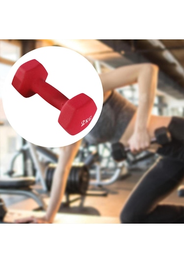 Suntek Erkekler Kadınlar İçin Egzersiz Dambılları Kırmızı