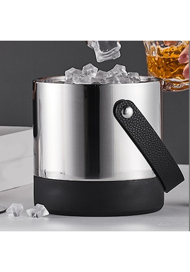 Suntek Ev Bar Soğutma Şampanyası Için Kapaklı 13,8cmx13,5cm Gümüş