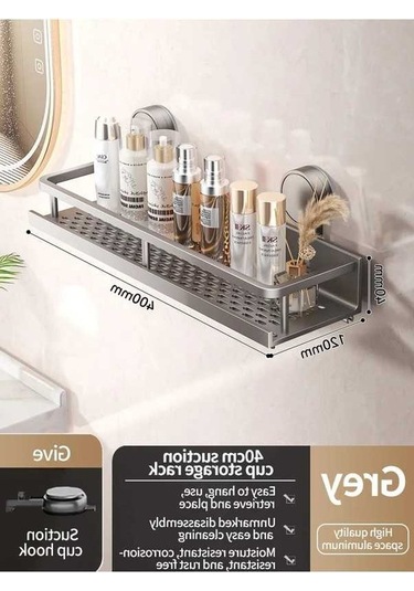 Maoyaya Çok Renkli Hiçbir Matkap Vantuz Emme Banyo Rafı Banyo Rafı Tuvalet Alanı Çok Renkli