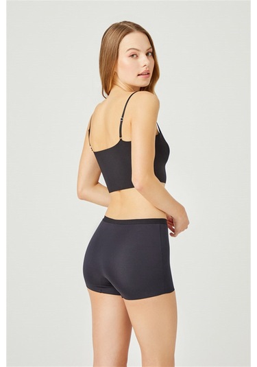 Basic Lazer Kesim Dikişsiz Kadın Boxer Külot 5'li Paket - Renkli-1 Çok Renkli