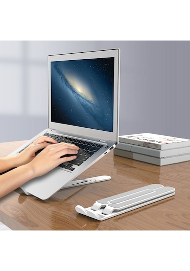 Yuntech01 16 İnç Altı Dizüstü Bilgisayar Ve Tabletler İçin Çok Fonksiyonlu Plastik Ayak, 7 Seviye Yükseklik Ayarı, Katlanabilir Taşınabilir, Soğutma Ve Ergonomik Tasarım, Pembe