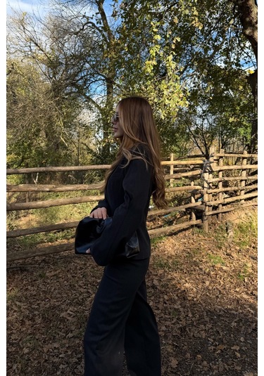 Siyah Tek Düğmeli Ceket Pantolon Takım - 9480 Siyah