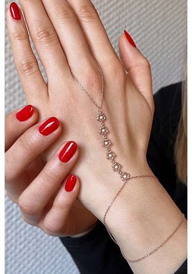 925 Ayar Gümüş Rose Çiçek Dizisi Şahmeran - 45100104 Rose Gold