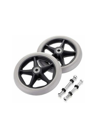 Novahub 2 Adet 6'lık Gri Yedek Lastik Tekerlek Sandalye/yürütücü İçin -