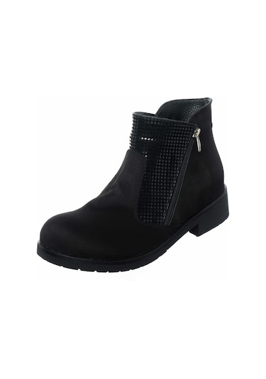 41-42-43-44 Numara K505-1 Siyah Süet Büyük Numara Kadın Botları Siyah Suet
