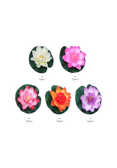 Kangvka 10cm Pembe Simülasyon Lotus Çiçeği - Akvaryum Havuzu Göl Dekorasyonu - Su Üstünde Yüzen Sahte Lotus - Dayanıklı Eva Malzeme