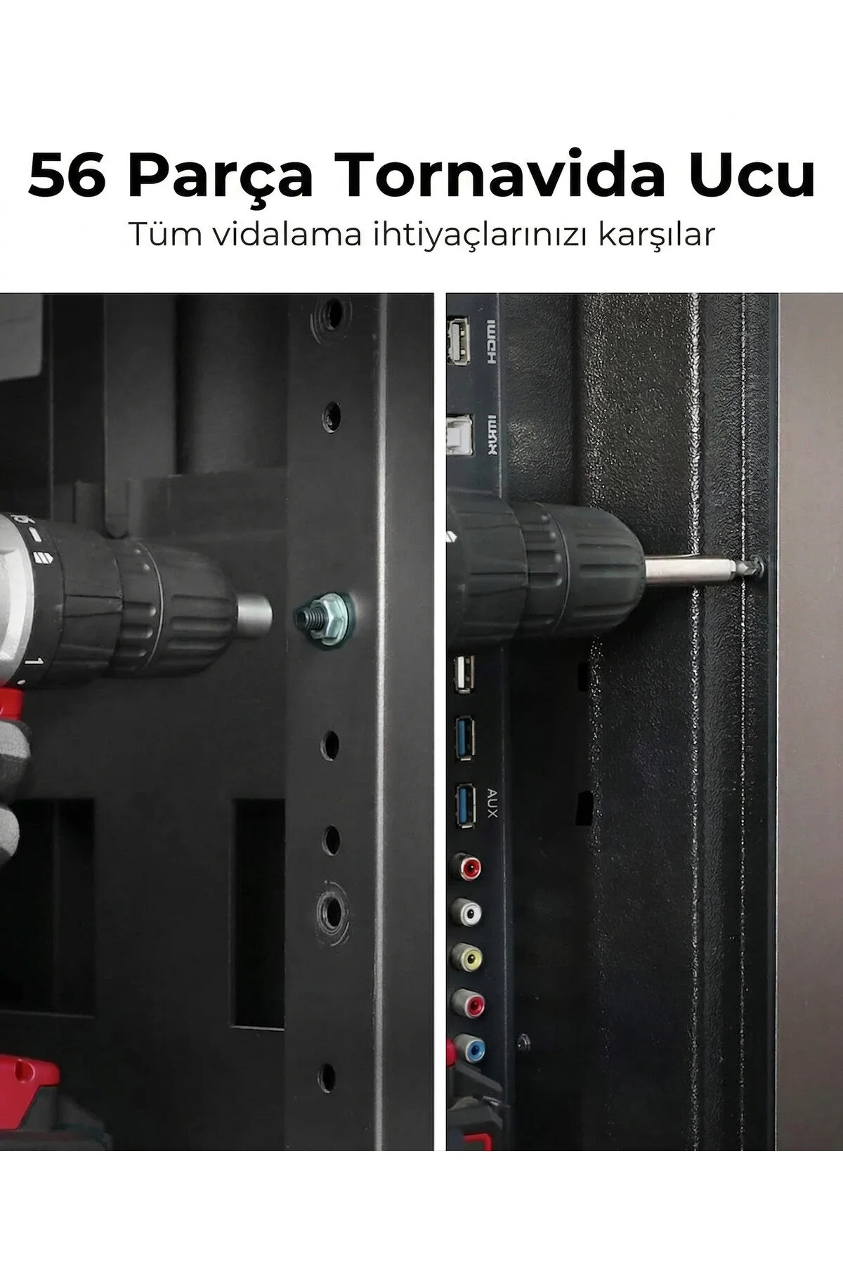 100 Parça Matkap Ucu Seti Kompakt Taşıma Çantalı Çok Amaçlı El Aleti Seti