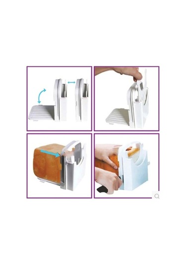 Tongxida Pratik Taşınabilir Ekmek Dilimleyici - Beyaz, Kolay Kullanım Kesici Beyaz