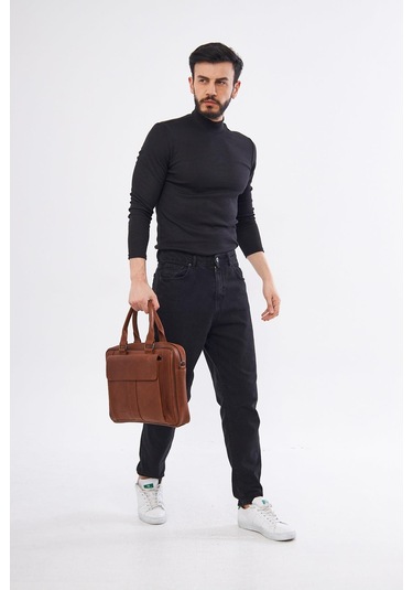 Derinss Dub3099 Hakiki Deri Camel Laptop Ve Evrak Çantası 001